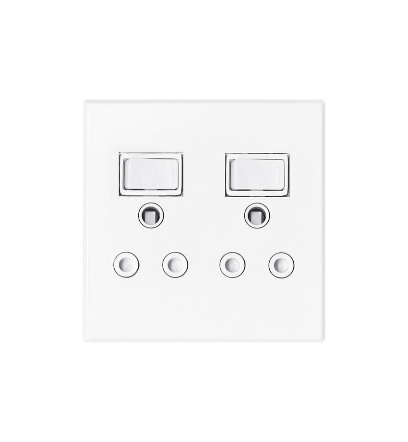 WALL SOCKET TWO SOCKET 4X4