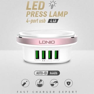 USB DSK CHARGER + LIGHT - 4P 4.4A
