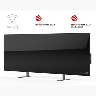 HEATER: ECO SMART TEMP GLASS 700W BLACK