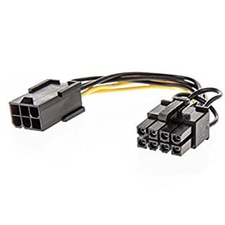 PCI-E:  6PIN (F) TO 8PIN (M)