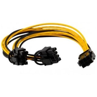 6 PIN FEMALE TO 2 X 8P MALE