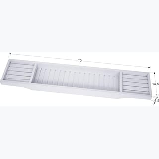 BAMBOO BATH CADDY-WHITE
