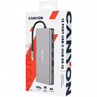 CANYON HUB DS-12 13IN1 4K USB-C DARK GRE