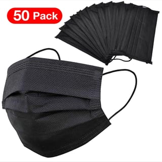 DISPOSIBLE FACE MASK - (50) BLACK