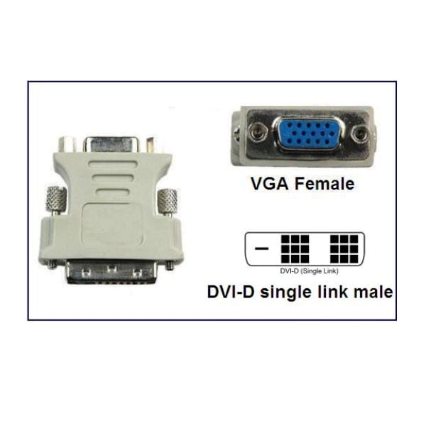 DVI-D (M) TO VGA (F) 18+1 PIN S/LINK