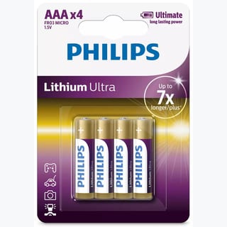 PHILIPS LITHIUM ULTRA AAA 4-BLISTER