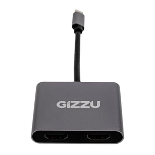 GIZZU 4-IN-1 TYPE-C TO DUAL HDMI HUB