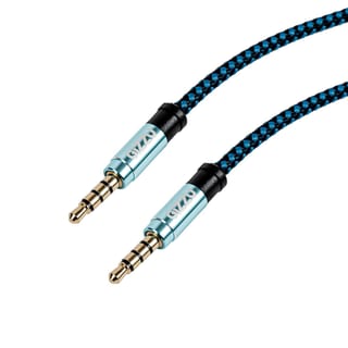 GIZZU 3.5MM AUX CABLE 1.5M - BLACK/BLUE