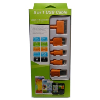 5-IN-1 CHARGE & DATA - ORANGE