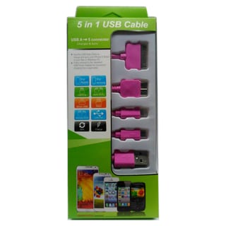 5-IN-1 CHARGE & DATA - PINK