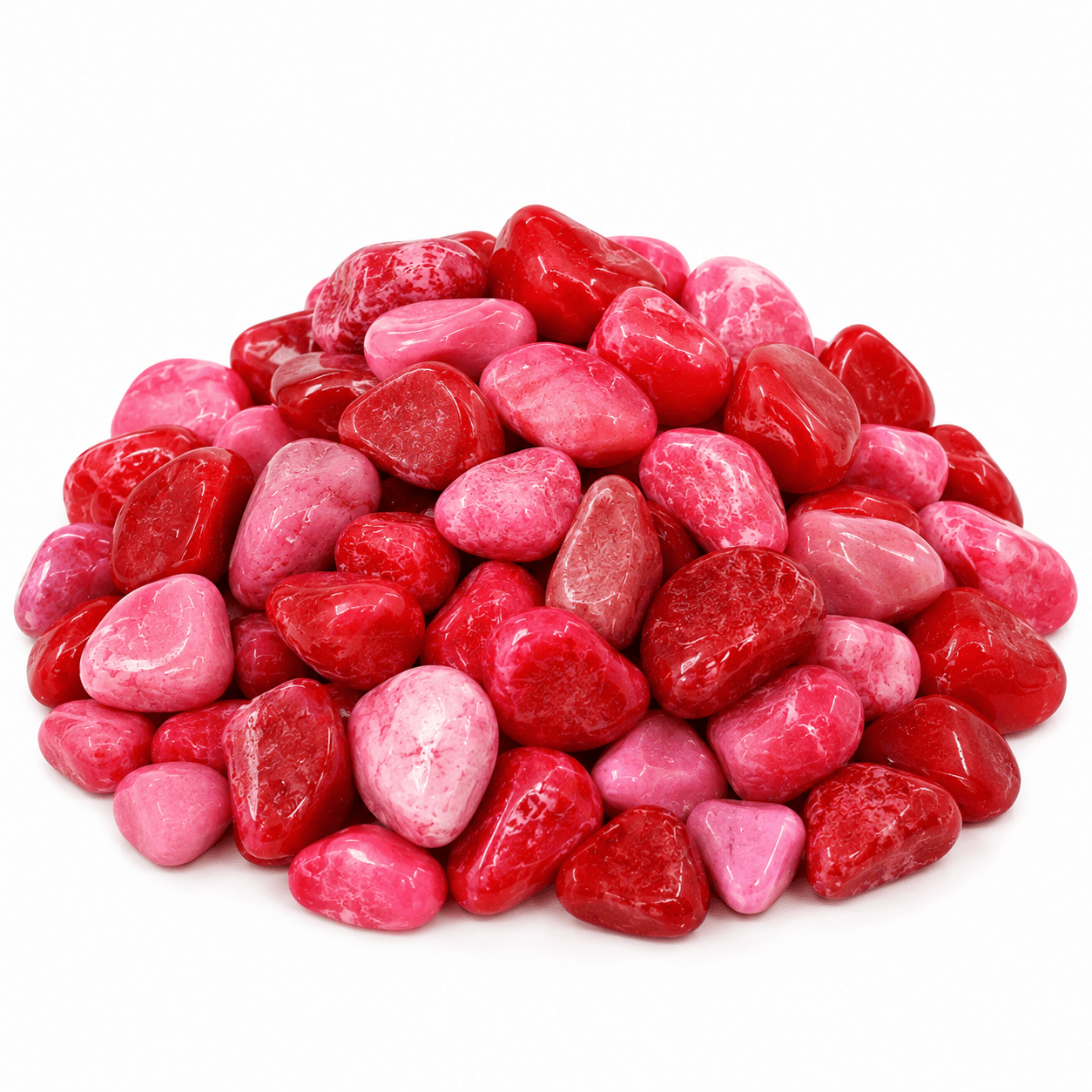 PREMIUM DECORATIVE PEBBLES - RED/PINK