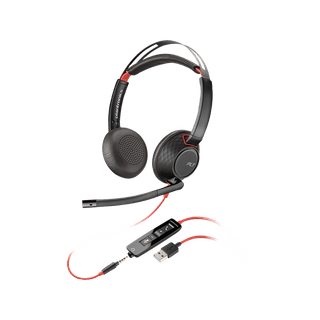 Poly Blackwire 3320 Stereo Microsoft Teams Certified USB-C Headset +USB-C/A Adapter