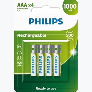 AAA (4) RECHARGEABLE 1000MAH