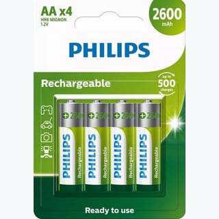 AA (4) RECHARGEABLE 2600MAH