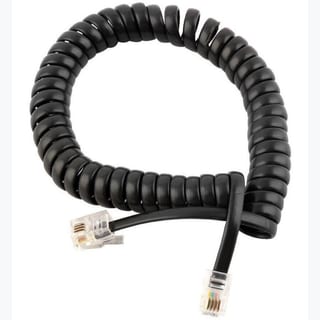 AUD RJ9 MOD CURLY TELEPHONE CORD 3M