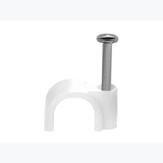 8mm Cable Clips 100 Pack White