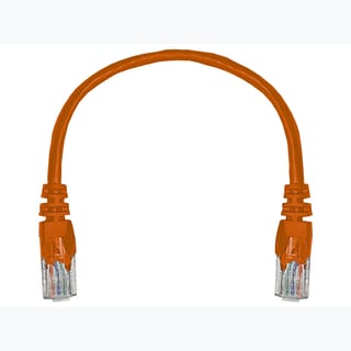 Linkbasic 22cm UTP Cat5e Flylead Orange