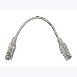 Linkbasic 22cm UTP Cat6 Nano Thin Patch Cable Grey