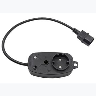 Multi Plug 1x16A 1x5A 0.5m IEC Cord Black