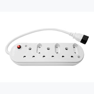 Multi Plug 3x16A 3x5A 0.5m IEC Cord White