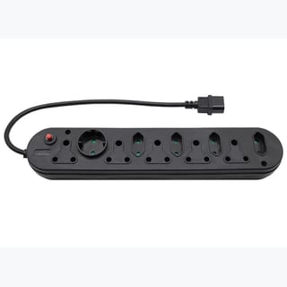 Multi Plug 5x16A 5x5A 0.5m IEC Cord Black
