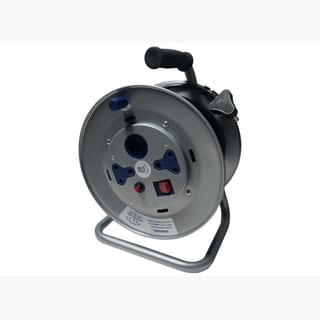 30M 16A Extension Cord on Open Metal Reel