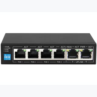Scoop 6 Port Fast Ethernet 4 PoE 60W Switch