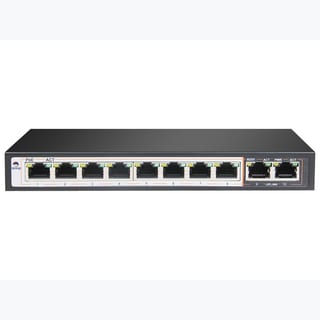 Scoop 8 Port Fast Ethernet PoE 96W 2 Gigabit Switch
