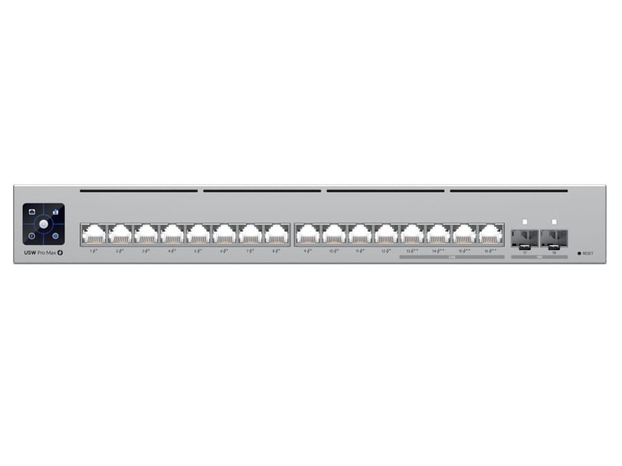 Ubiquiti UniFi Pro Max Switch 16 with 12 PoE 4x 2.5Gbps PoE++ 180W