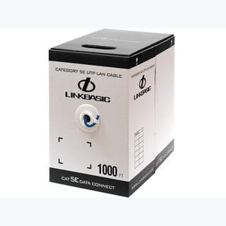 Linkbasic 305m Box Cat5e Solid Blue UTP Cable