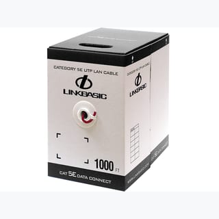 Linkbasic 305m Box Cat5e Solid Red UTP Cable