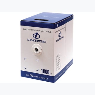 Linkbasic 305m Box Cat5e Stranded Grey UTP Cable