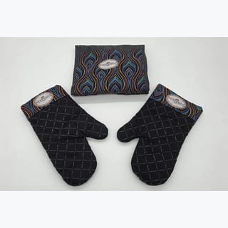 APRON & 2 BK MITTS SET