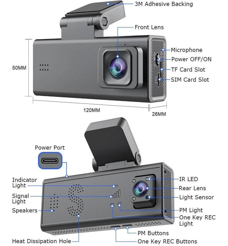 4G CAR DASH CAMERA
