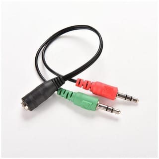 AUD 3.5MM STEREO (F) TO HSET + MIC (M)