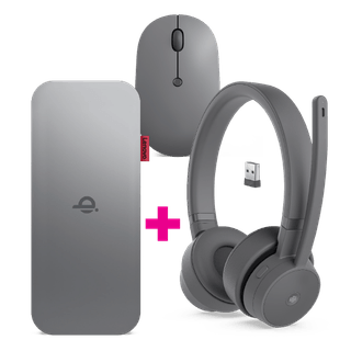 Lenovo Go Wired ANC Headset + Wireless Mobile Power Bank + Wireless Mouse Bundle