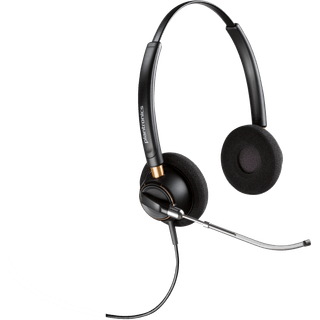 Poly EncorePro 520V Binaural Headset VoiceTube +Quick Disconnect