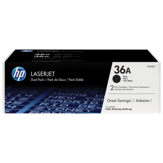 HP 36A Black Toner Cartridge Dual Pack