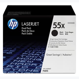 HP 55X Black Toner Cartridge Dual Pack