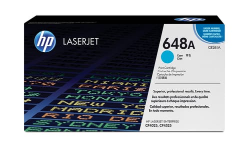 HP 648A Color LaserJet Cyan Print Toner Cartridge