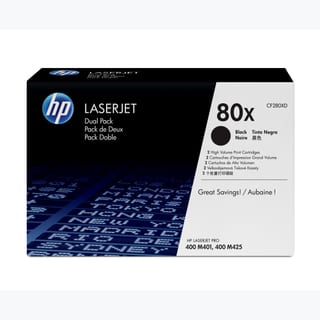 HP 80X Black Dual Pack LaserJet Toner Cartridge
