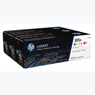 HP 305A Tri-Pack Toner Cartridges (CMY)