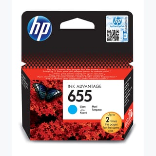 HP 655 Cyan Ink Cartridge