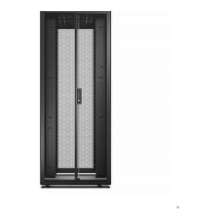 APC Easy Rack 800mm 42U 1200mm with Roof Side panel castors feet and 4 Brackets No Bottom black