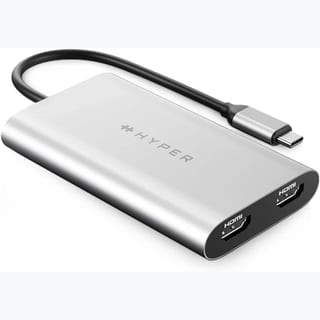 HyperDrive USB-C To Dual HDMI Adapter+PD over USB (M1)
