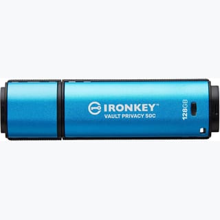 Kingston 128GB USB-C IronKey Vault Privacy 50C AES-256 Encrypted FIPS 197