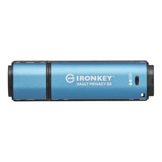 Kingston 64GB USB-C IronKey Vault Privacy 50C AES-256 Encrypted FIPS 197