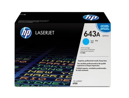 HP 643A Color LaserJet 4700 Cyan Print Cartridge
