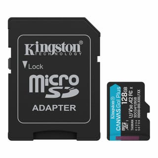 Kingston 128GB microSDXC Canvas Go Plus Gen4 200MB/s A2 U3 V30 Card + Adapter
