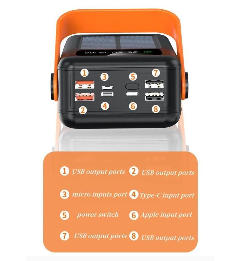 40000MAH SOLAR POWERBANK - BLK